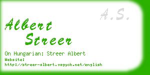 albert streer business card